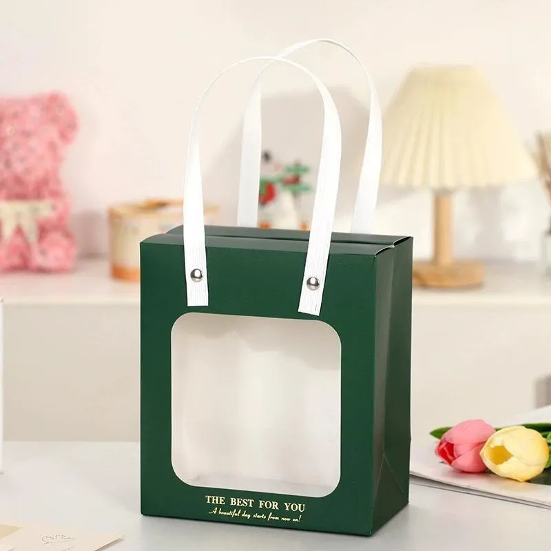 Gift Presentation with Window Gift Bags 3 Colors 20PCS
