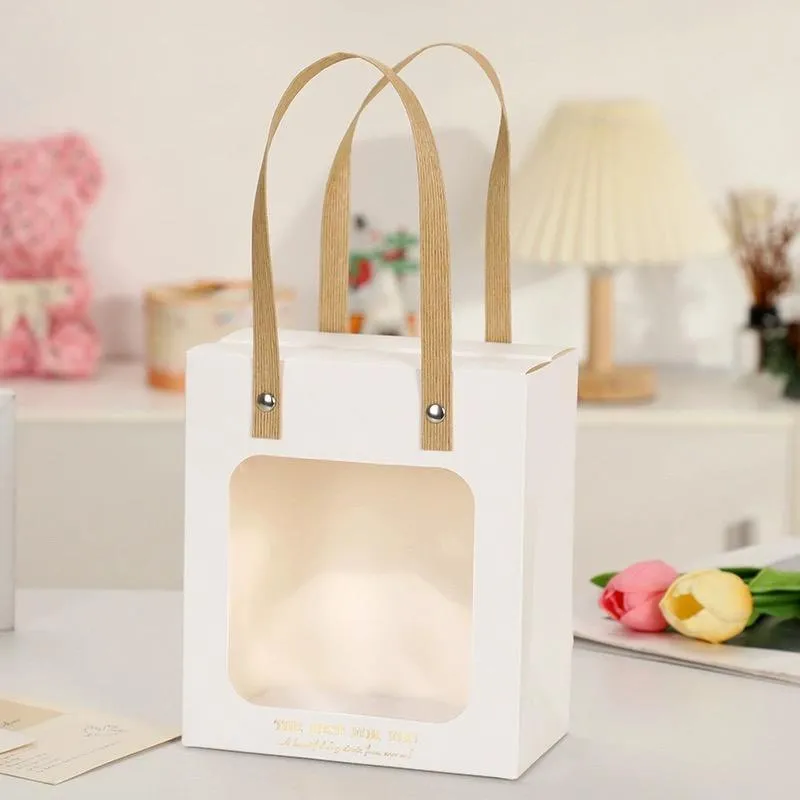 Gift Presentation with Window Gift Bags 3 Colors 20PCS