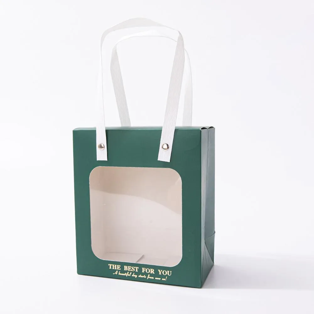 Gift Presentation with Window Gift Bags 3 Colors 20PCS