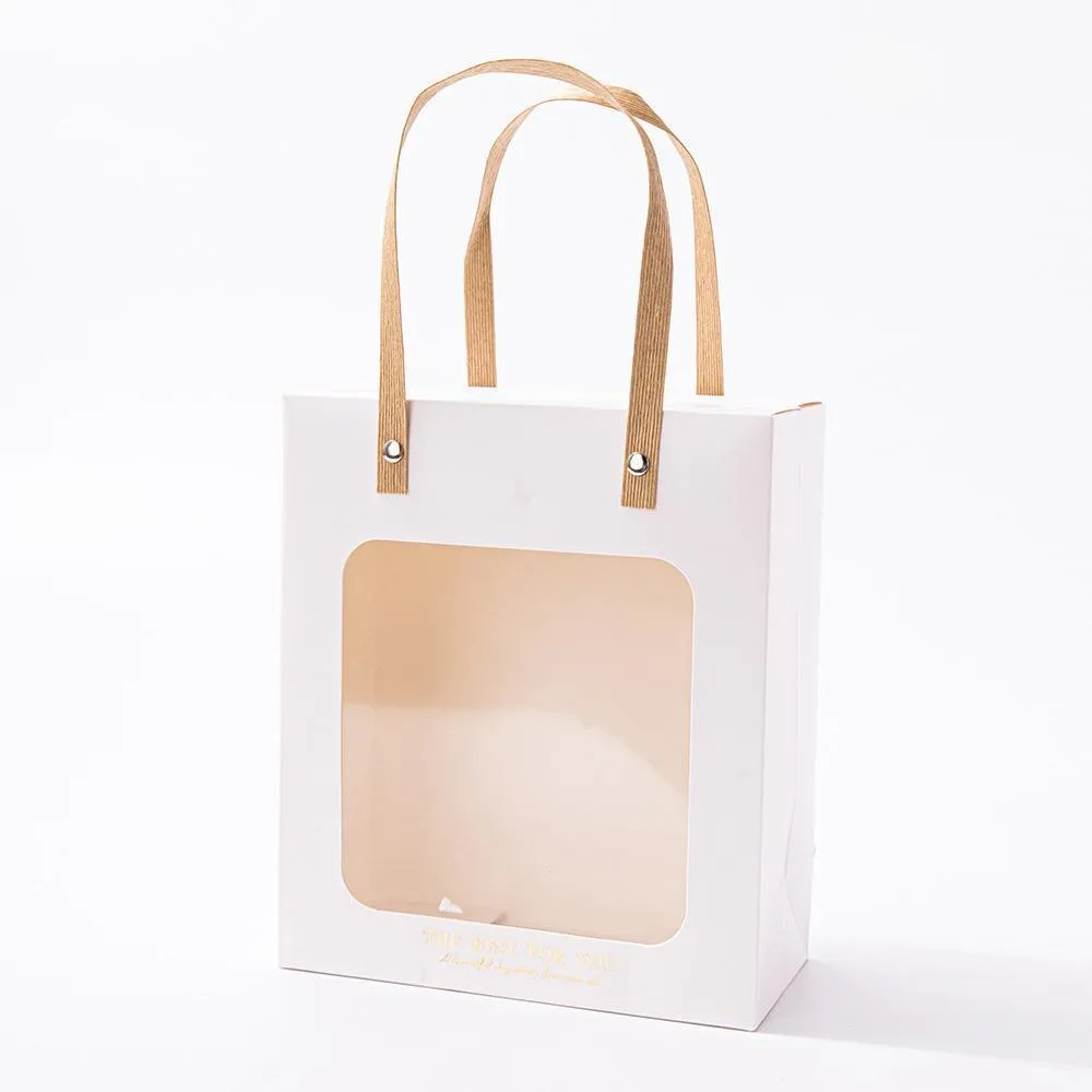 Gift Presentation with Window Gift Bags 3 Colors 20PCS