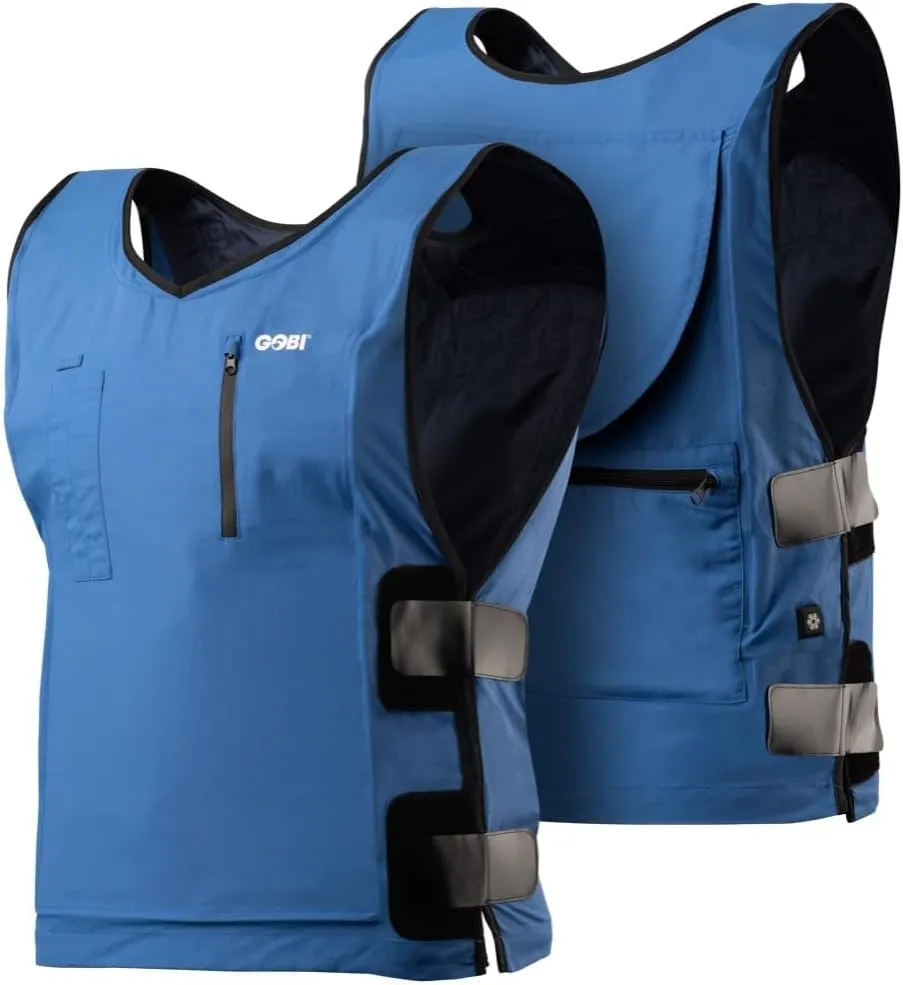 Gobi Heat Breeze Unisex Cooling Vest, Whisper-Quiet Pump, Adjustable Fit, 10,000mAh 20 Hour Battery, 5 Reusable Ice Core Bags