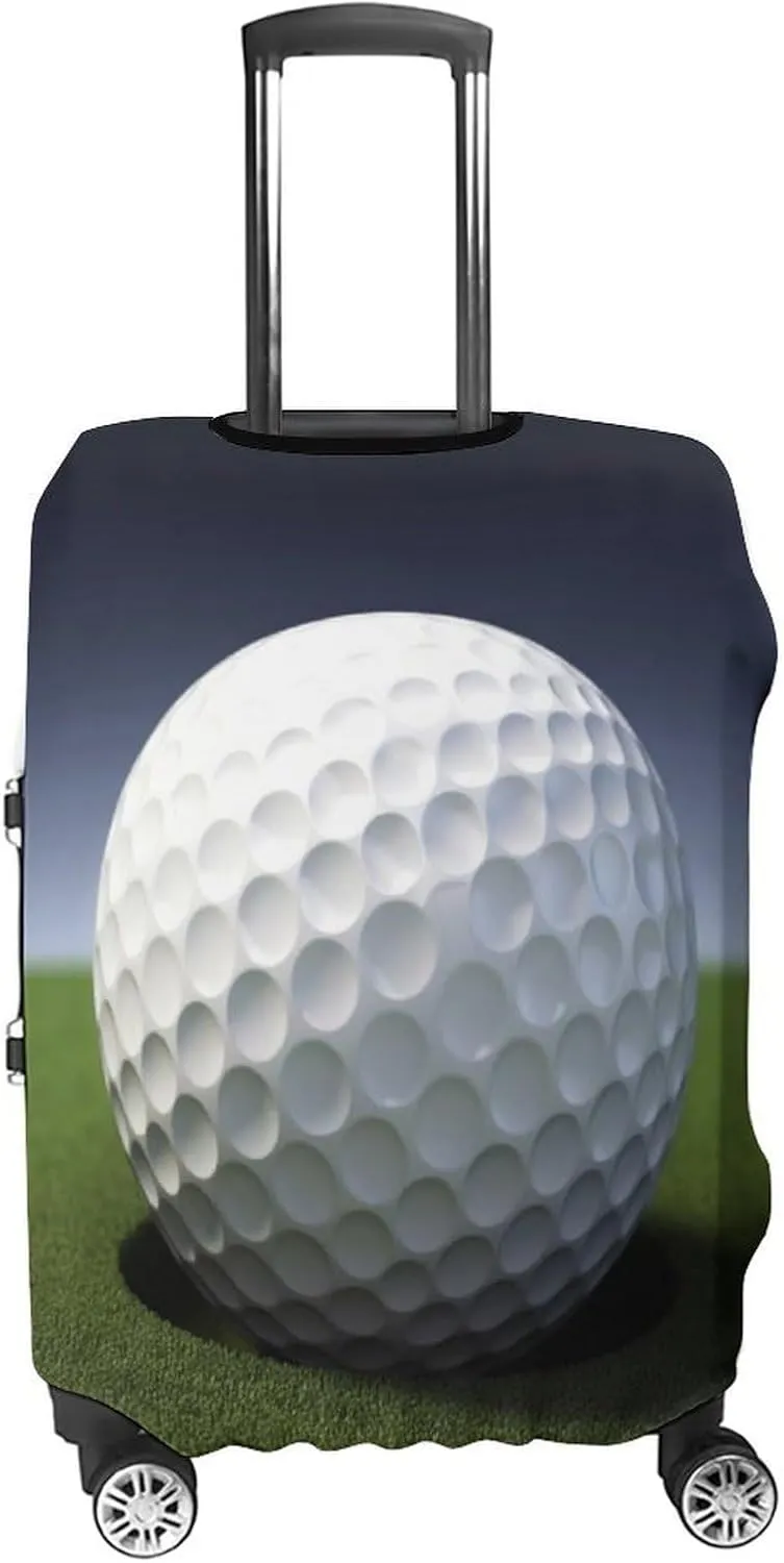 Golf Ball Luggage Cover Tsa Approved Suitcase Covers for Luggage Elastic Washable Suit Case Covers Anti-Scratch Travel Luggages Sleeve Suitcase Protector Fits 19-30 Inch Case(M)