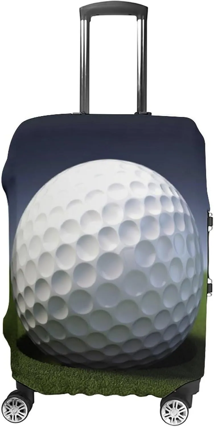 Golf Ball Luggage Cover Tsa Approved Suitcase Covers for Luggage Elastic Washable Suit Case Covers Anti-Scratch Travel Luggages Sleeve Suitcase Protector Fits 19-30 Inch Case(M)