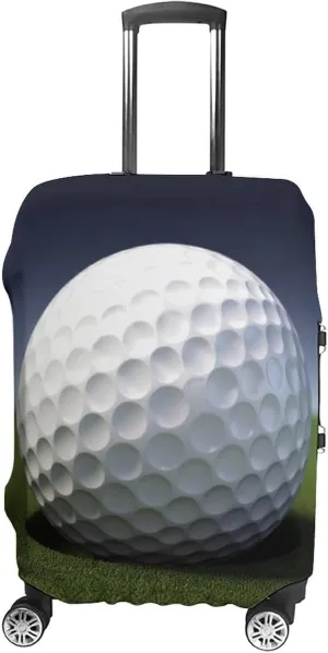 Golf Ball Luggage Cover Tsa Approved Suitcase Covers for Luggage Elastic Washable Suit Case Covers Anti-Scratch Travel Luggages Sleeve Suitcase Protector Fits 19-30 Inch Case(M)