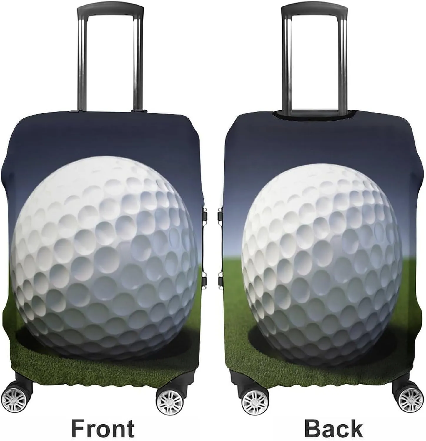 Golf Ball Luggage Cover Tsa Approved Suitcase Covers for Luggage Elastic Washable Suit Case Covers Anti-Scratch Travel Luggages Sleeve Suitcase Protector Fits 19-30 Inch Case(M)