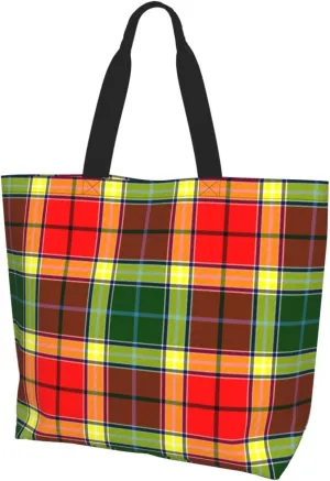 Gordon Dress Modern Tartan Tote Bag For Women Weekender Travel Bag Reusable Grocery Bags Large Totes Handbags
