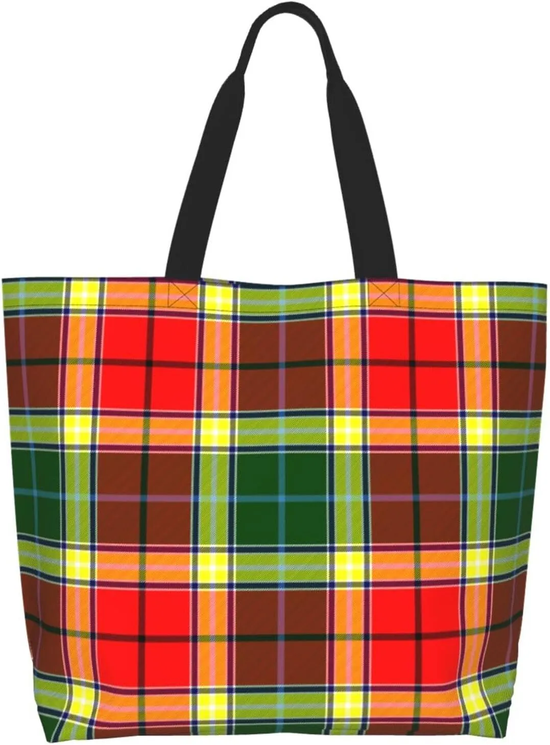 Gordon Dress Modern Tartan Tote Bag For Women Weekender Travel Bag Reusable Grocery Bags Large Totes Handbags
