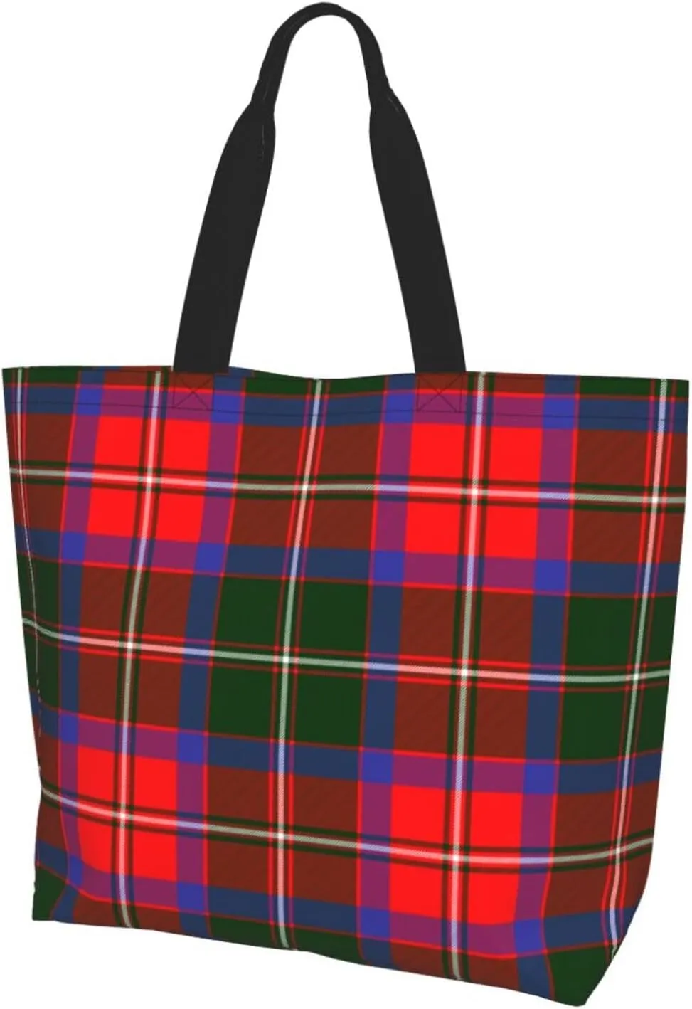Gordon Dress Modern Tartan Tote Bag For Women Weekender Travel Bag Reusable Grocery Bags Large Totes Handbags