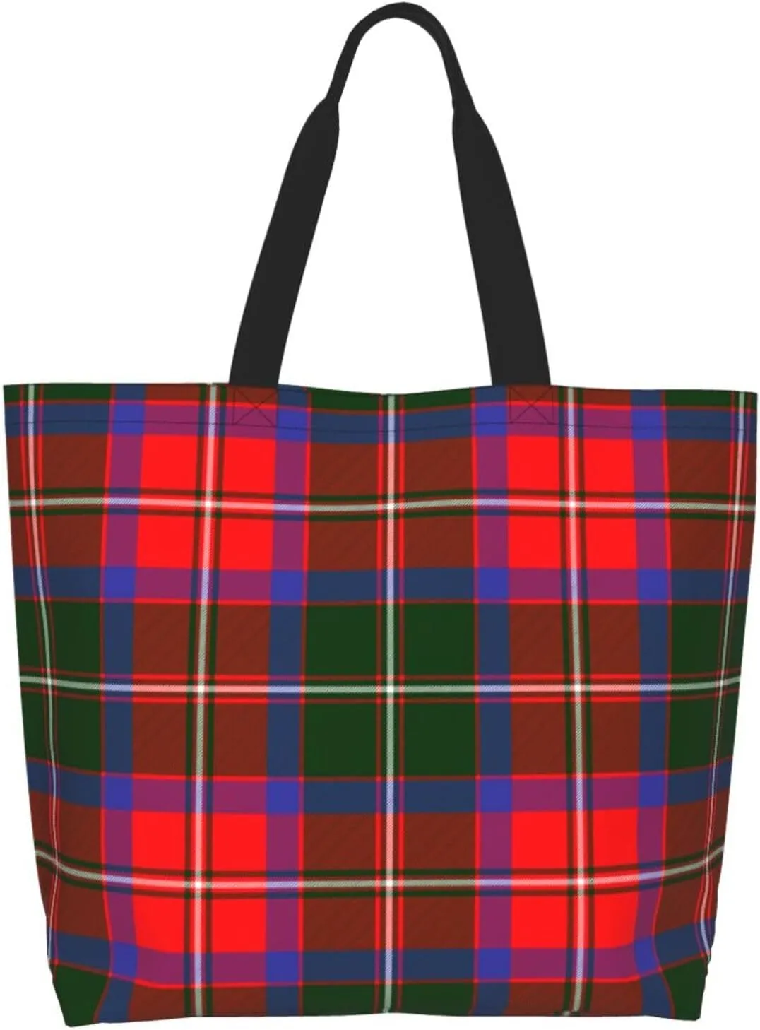 Gordon Dress Modern Tartan Tote Bag For Women Weekender Travel Bag Reusable Grocery Bags Large Totes Handbags