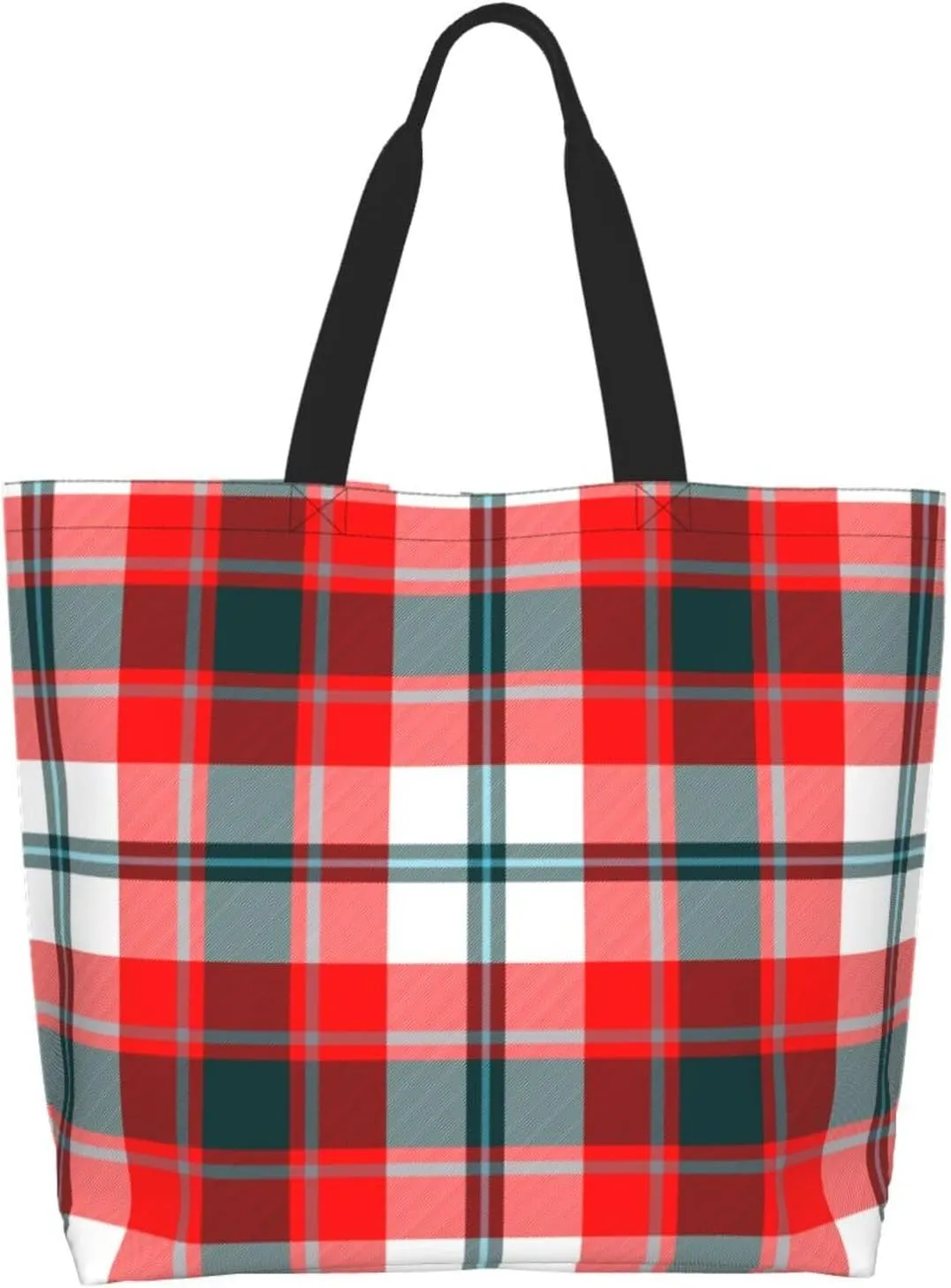 Gordon Dress Modern Tartan Tote Bag For Women Weekender Travel Bag Reusable Grocery Bags Large Totes Handbags