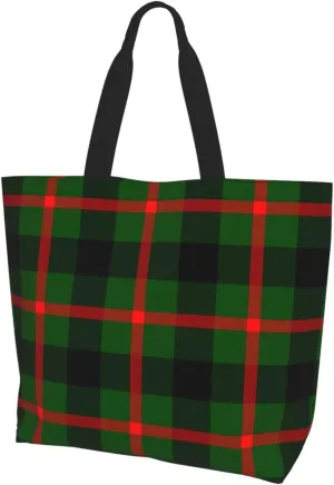 Gordon Dress Modern Tartan Tote Bag For Women Weekender Travel Bag Reusable Grocery Bags Large Totes Handbags