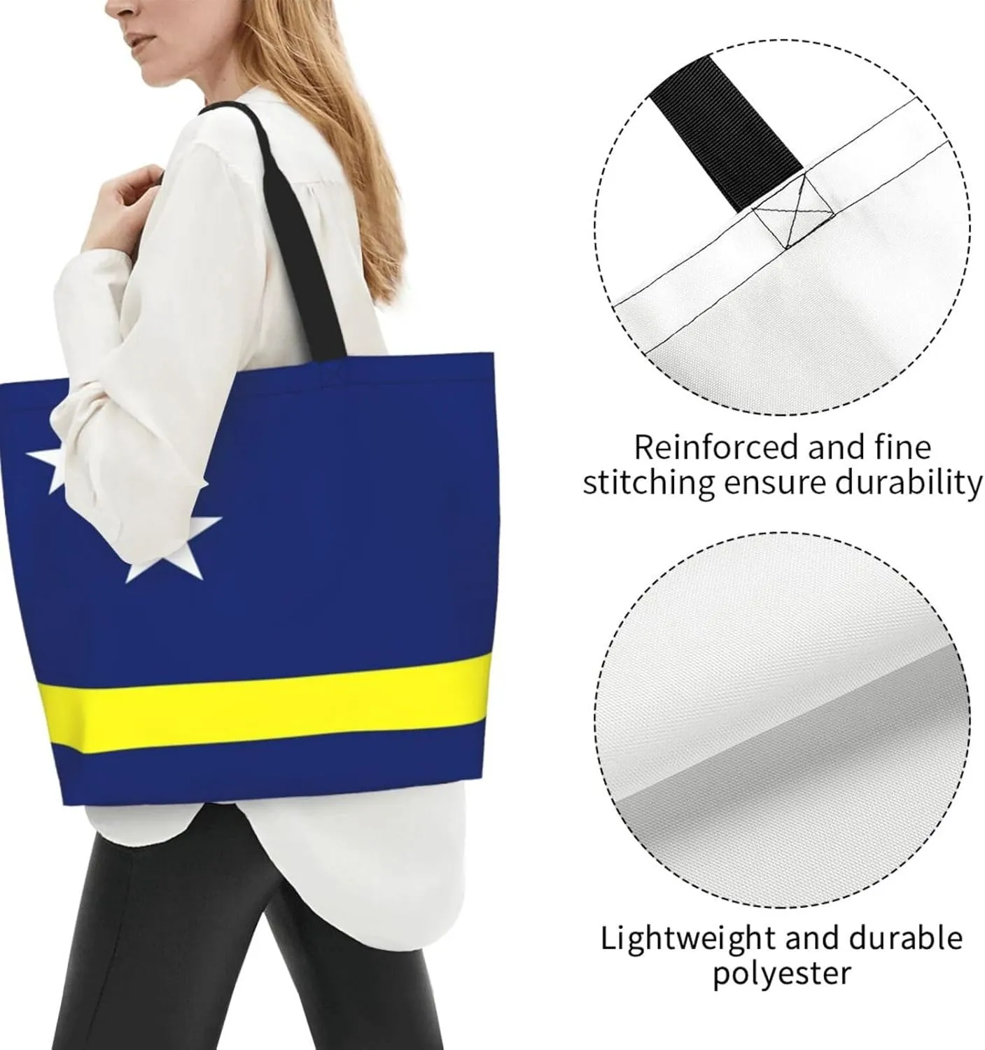 GTEVUTS Texas Flag Grocery Bag Large Handbag Reusable Shoulder Totes Bags-Cute Beach Bag for Women Men Travel Outdoor