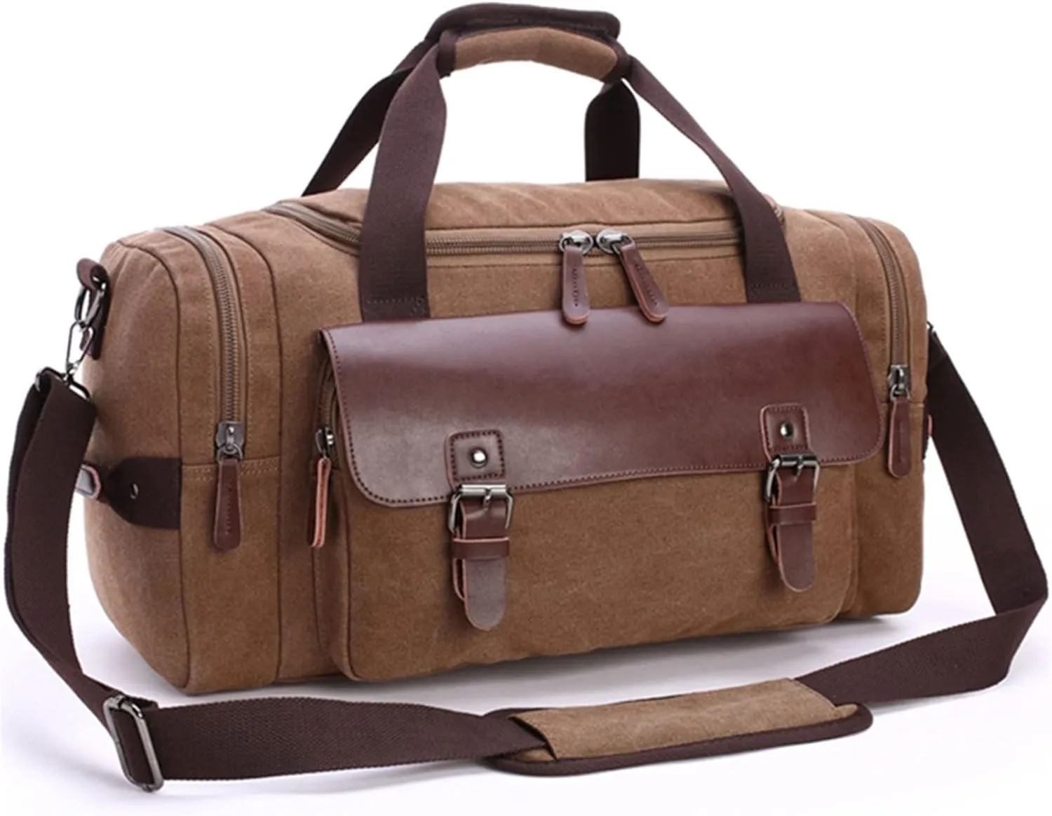 Gym Bags Bag Black Hiking Bags Canvas Hand Luggage for Men Women Travel Duffle Bag Outdoor Large Capacity (Color : Brown) (Brown)