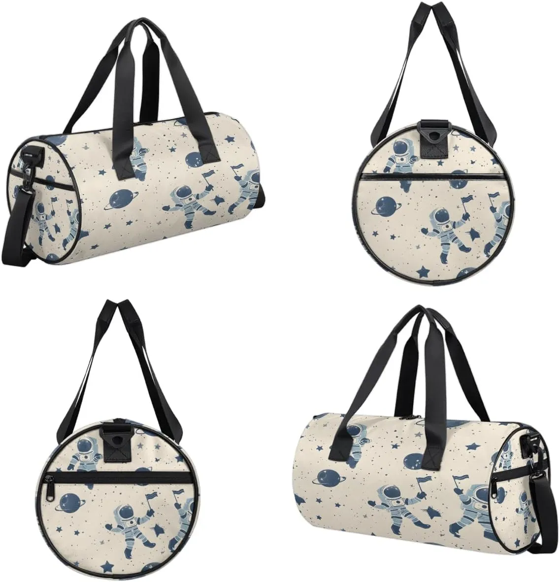 Gym Bags for Men Women Planet Star Astronaut Sports Duffel Bags Carry On Travel Duffle Bag with Detachable Adjustable Shoulder Strap Overnight Weekender Bag