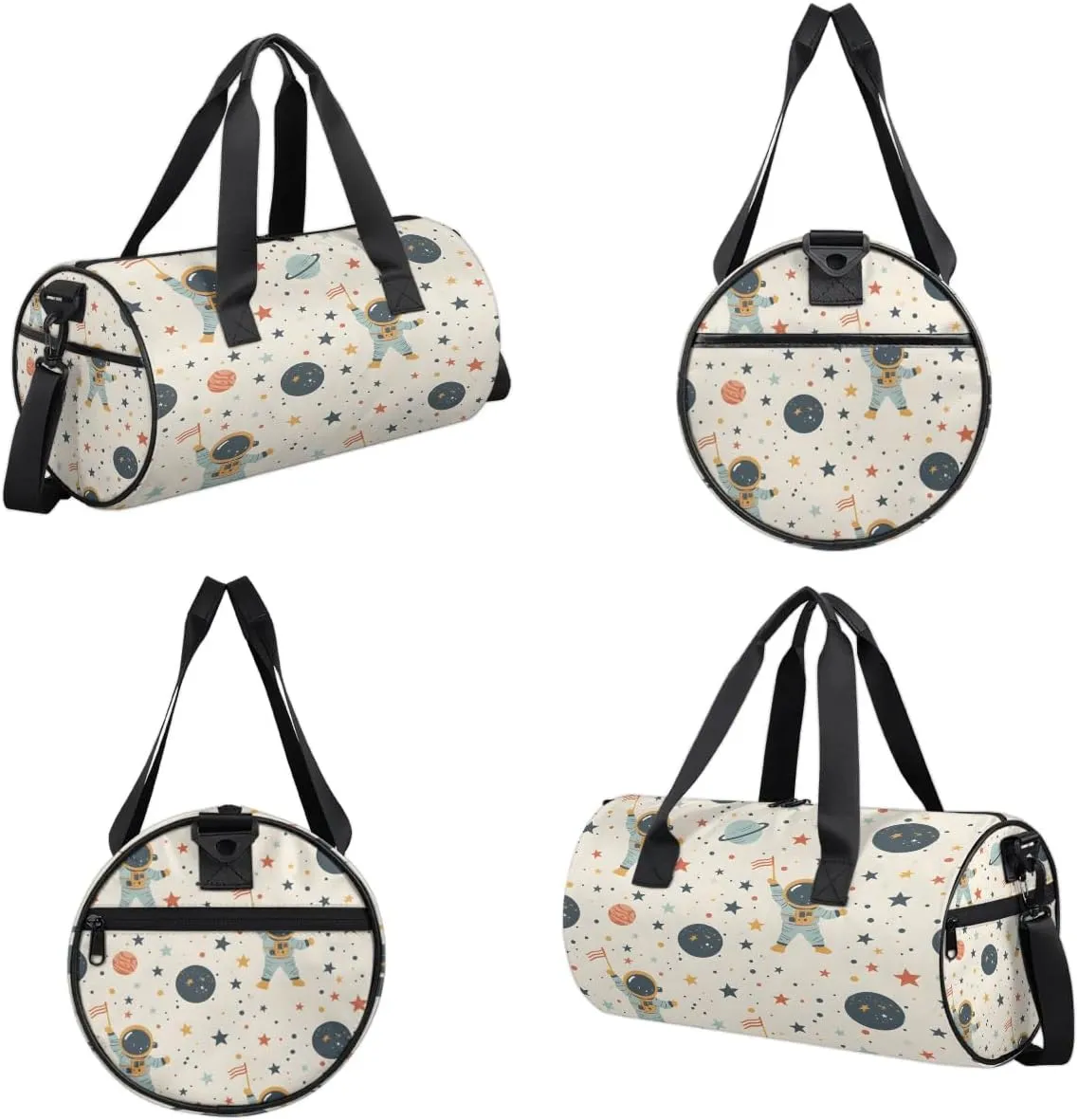 Gym Bags for Men Women Star Astronaut Planet Sports Duffel Bags Carry On Travel Duffle Bag with Detachable Adjustable Shoulder Strap Overnight Weekender Bag