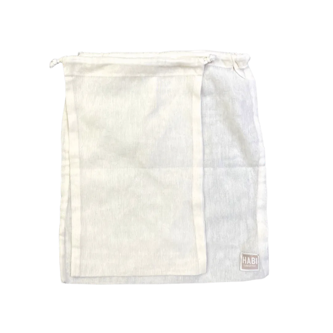 HABI Footwear and Lifestyle Canvas Drawstring Bag