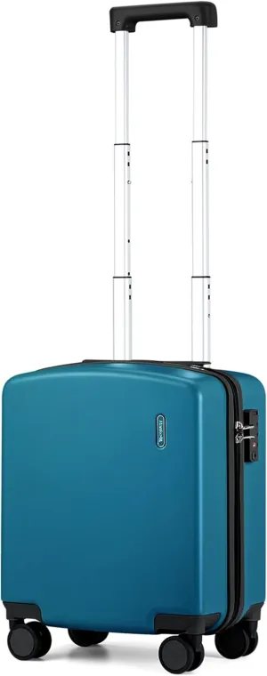Hanke 16 Inch Underseat Carry On Luggage with Wheels Hard Shell Lightweight Suitcases Small Tsa Luggage Travel Rolling Luggage(Caribbean Blue)