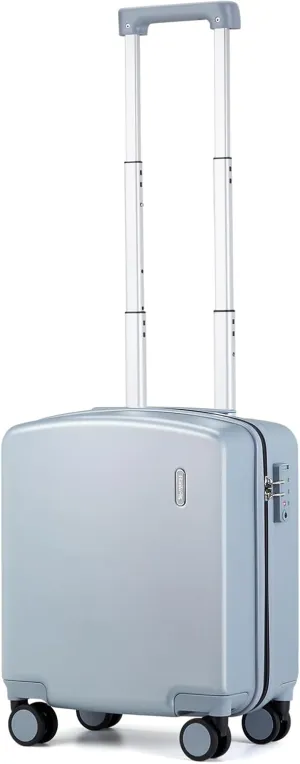 Hanke 16 Inch Underseat Carry On Luggage with Wheels Hard Shell Lightweight Suitcases Small Tsa Luggage Travel Rolling Luggage(Gray)