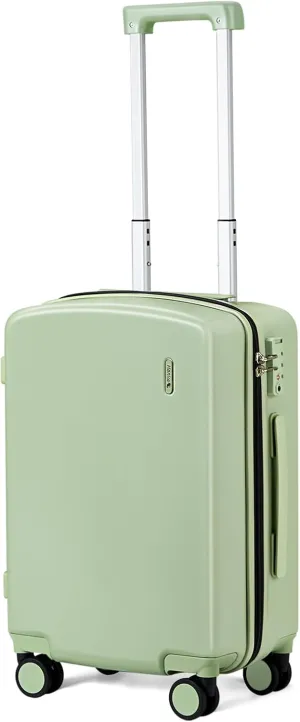 Hanke 20 Inch Carry On Luggage 22x14x9 Airline Approved Hard Shell Suitcases Light Weight Travel Luggage Tsa Luggage Rolling Suitcase Carry On Bag with Wheels(Bamboo Green)