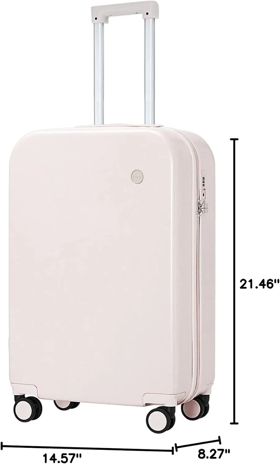 Hanke Suitcase Luggage with Spinner Wheels, Hardside Rolling Suitcase PC with Cover & TSA Lock Lightweight Travel Case 16'' 20'' 22'' 24'' 28'' Carry on