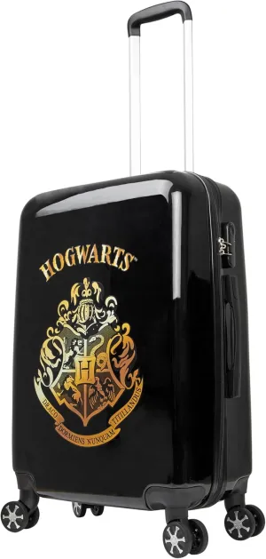 Harry Potter Suitcase for Kids Teens Hogwarts Hard Shell Luggage Rolling Suitcase 4 Wheels & Extendable Handle Travel Essentials for Vacations Trips (M/26.37Inch - 60L, Black)