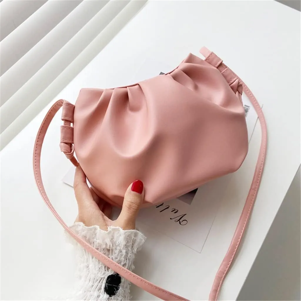 HBJWOV Women's Shoulder Bag Fashion Design Messenger Bag Female Wild Female Bag Mini Cloud Bag