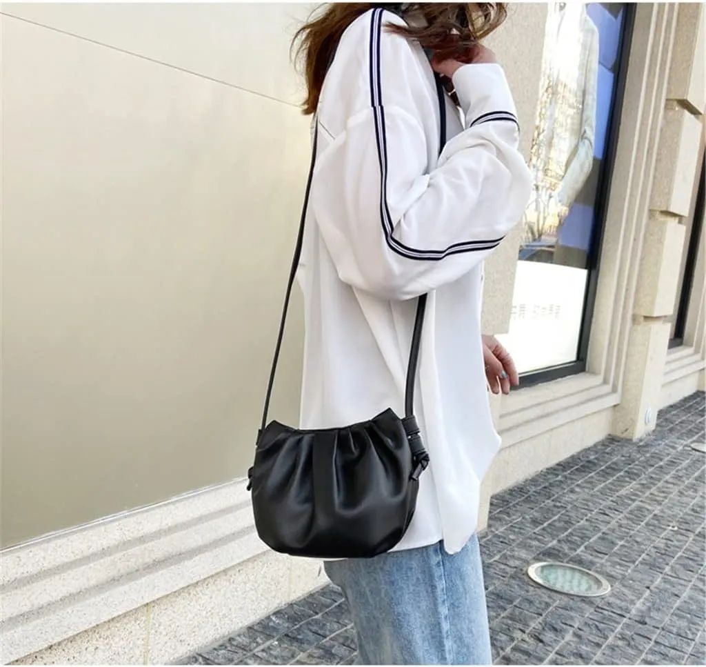 HBJWOV Women's Shoulder Bag Fashion Design Messenger Bag Female Wild Female Bag Mini Cloud Bag