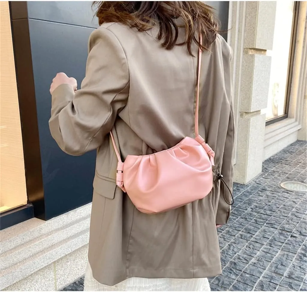 HBJWOV Women's Shoulder Bag Fashion Design Messenger Bag Female Wild Female Bag Mini Cloud Bag
