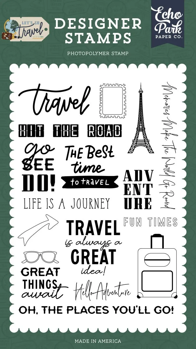 Hit The Road Stamps - Let's Go Travel Collection - Echo Park