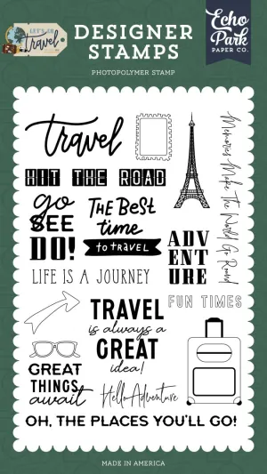 Hit The Road Stamps - Let's Go Travel Collection - Echo Park