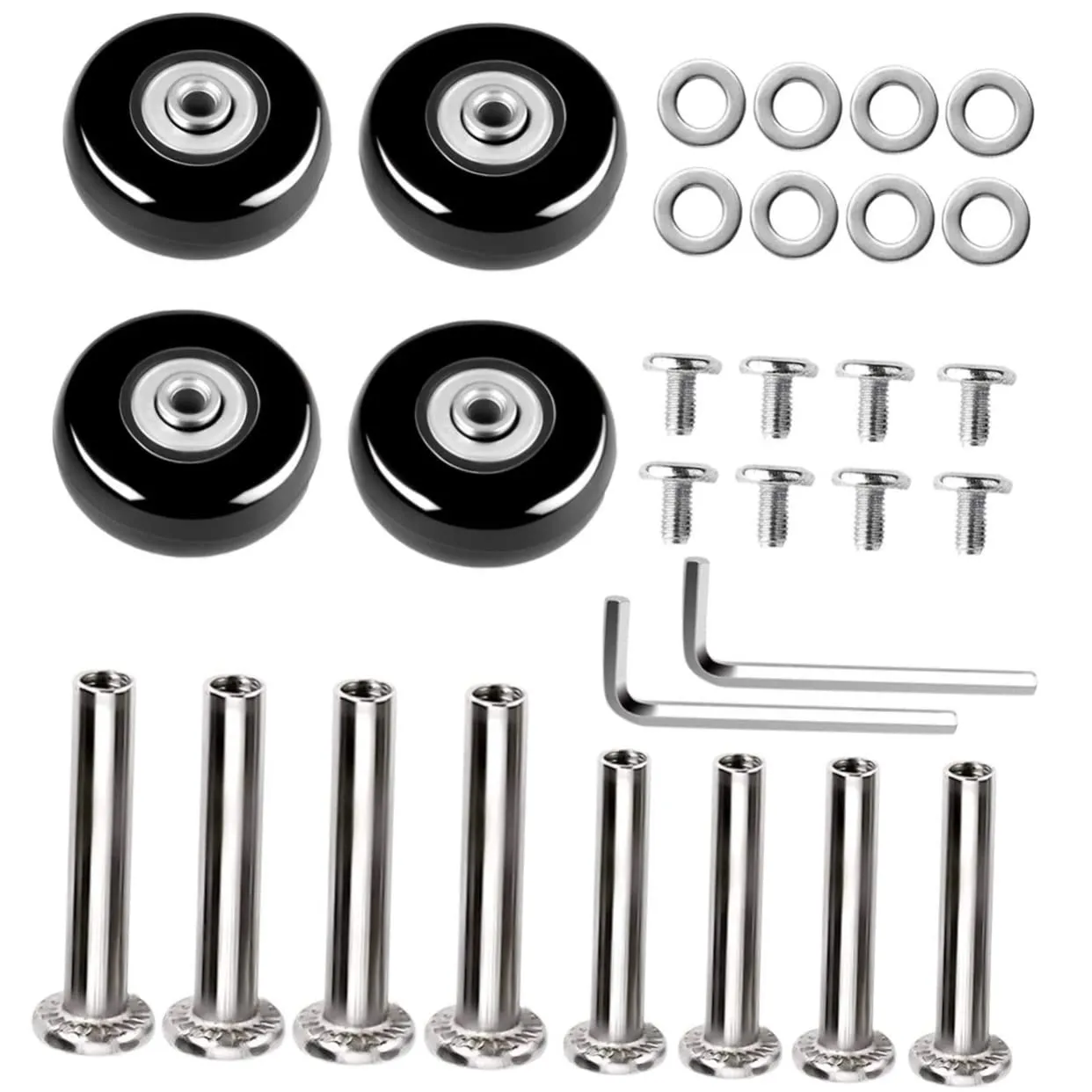 Homoyoyo 30 Pcs Trolley Case Casters Chair Casters Outdoor Repair Kits Outdoor Accessories Scooter Luggage Replacement Wheels for Suitcases Swivel Caster Bags Chair Cover Travel Rubber