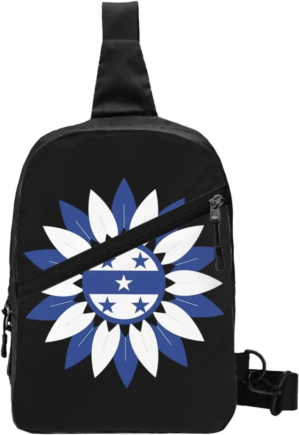 Honduras Sunflower Flag Packable Crossbody Bag Portable Sling Bags Foldable Travel Daypack Reusable Sports Shoulder Backpack Diagonally Chest Bag for Workout