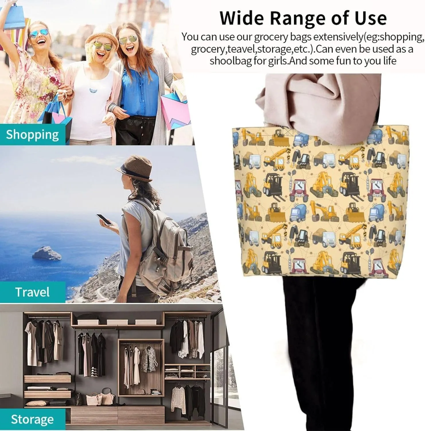 Hot Pinks Zebra Leopard Animal Stripes Women's Tote Bag Large Capacity Single Shoulder Bags Handbag for Shopping Work