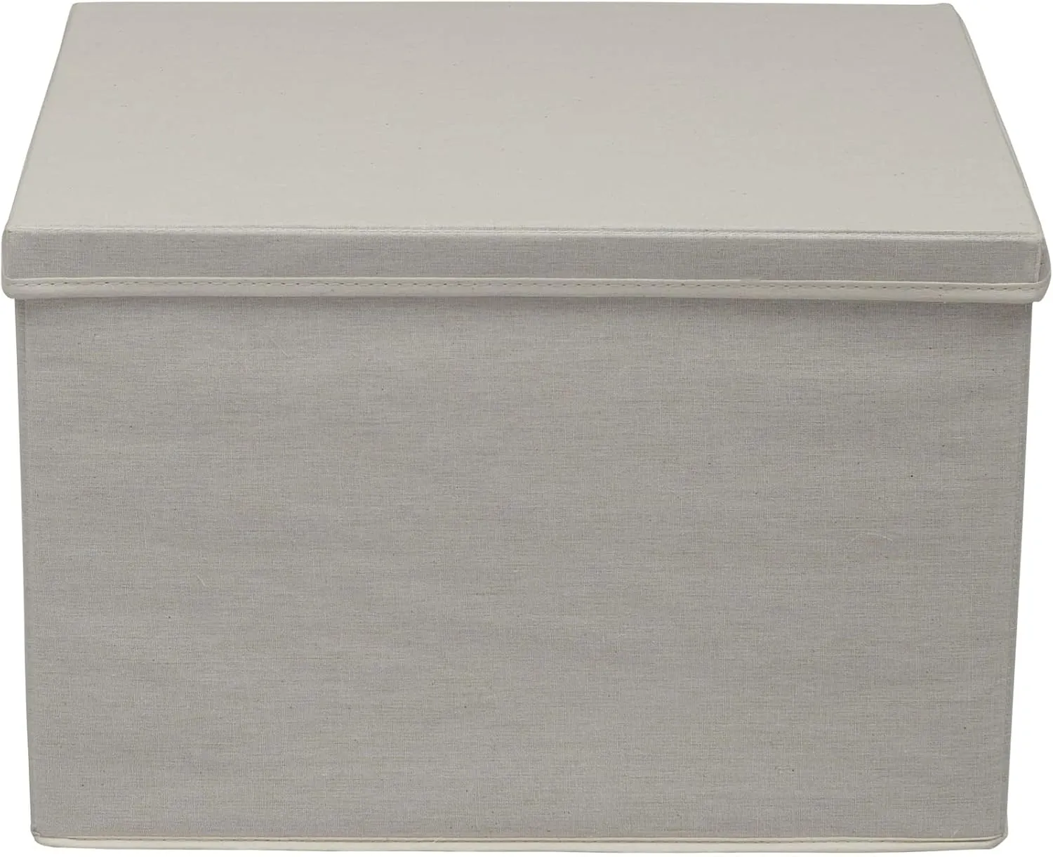 Household Essentials Natural Wide Storage Box with Lid, 15”x18.5”x12”, Wide-18.5" W x D
