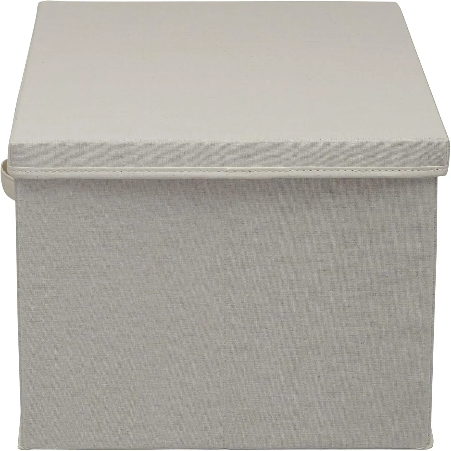 Household Essentials Natural Wide Storage Box with Lid, 15”x18.5”x12”, Wide-18.5" W x D
