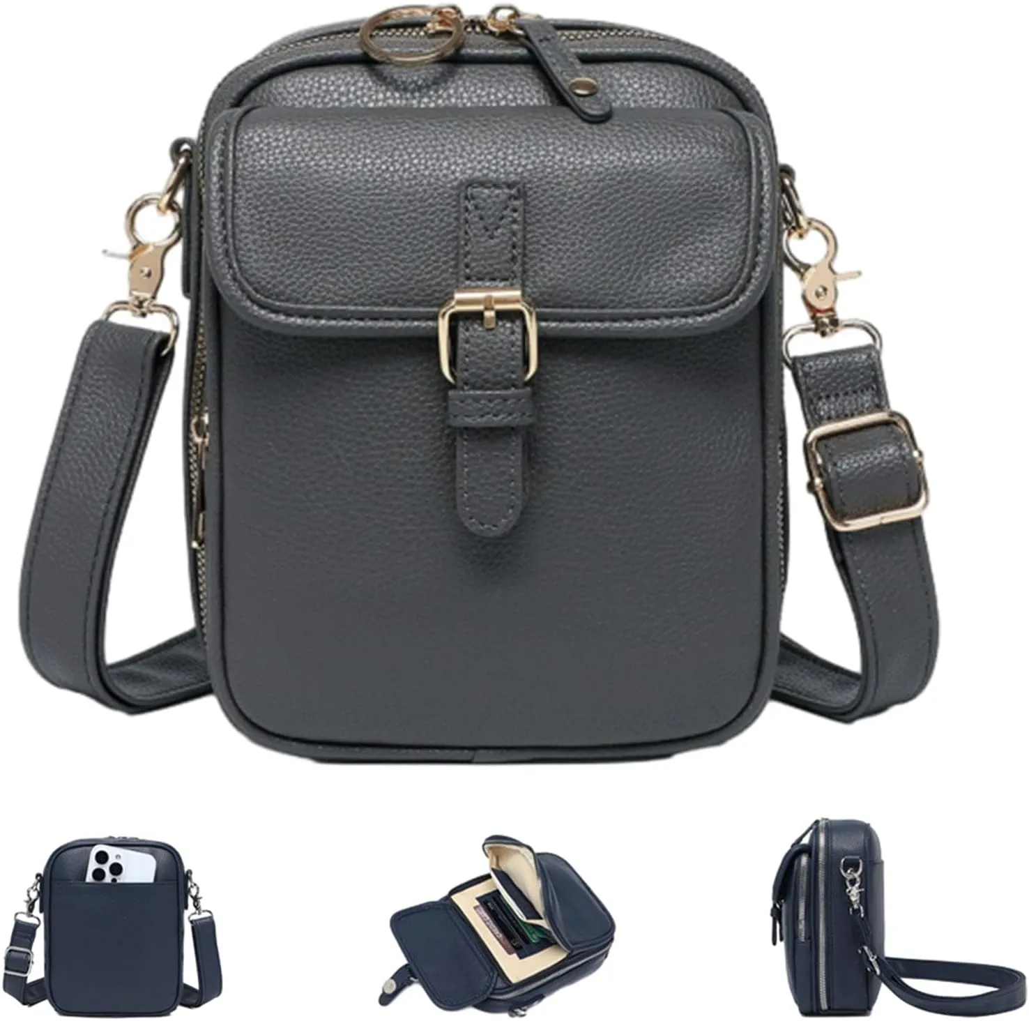 Hrtesus Collaboraten1 Crossbody Leather Bag, Collaborateam Crossbody Bag, Urvashi Double Layer Large Capacity Shoulder Bags