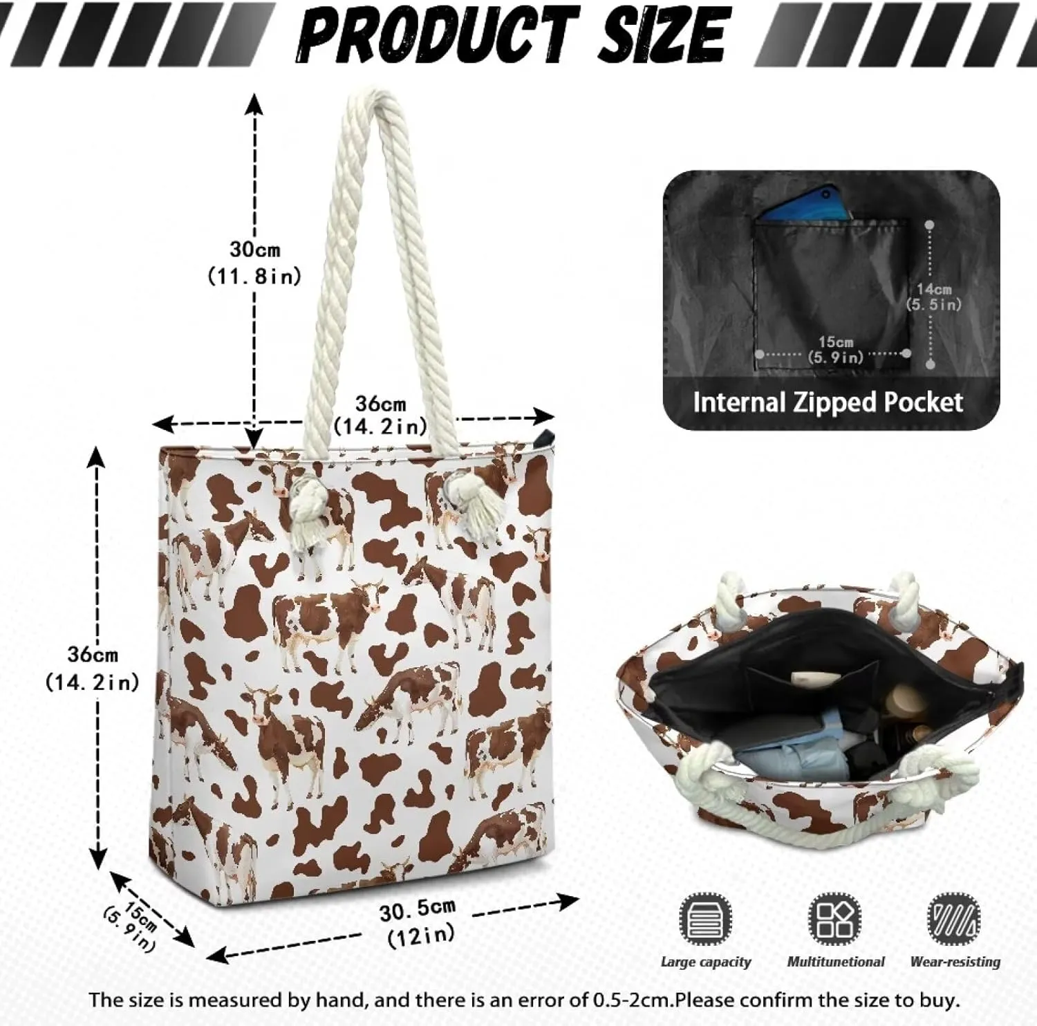 HUGS IDEA Women's Top Handle Bag Casual Grocery Totes Beach Handbags for Teens Shoulder Bags