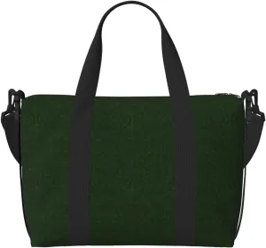 Hunter Green Floral Petals Pattern Printingtravel Gym Bag For Tote Bag Carry On Luggage Sport Duffle, Black, RXZER23