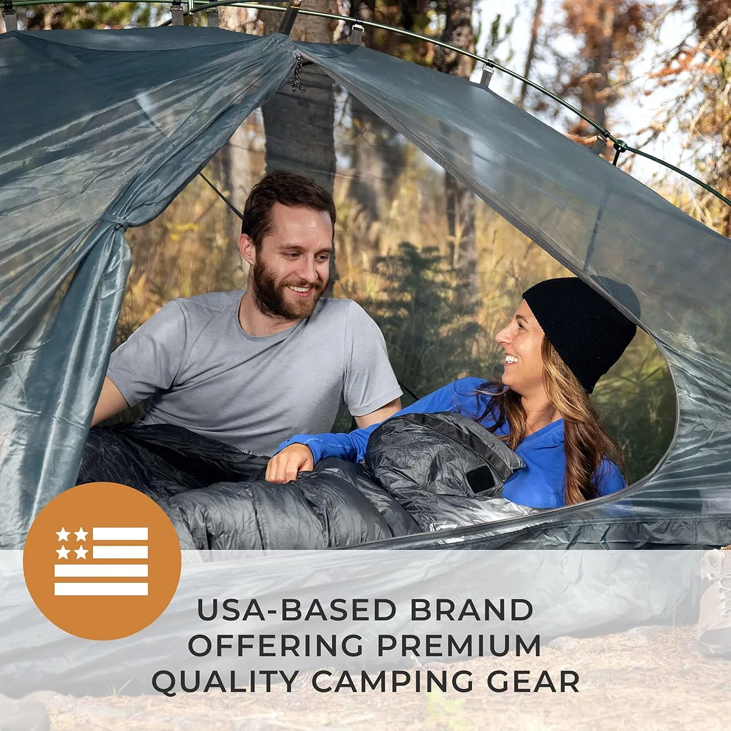 Hyke & Byke Katahdin 15 F Hiking & Backpacking Sleeping Bag - 4 Season, 625FP Ultralight Sleeping Bag - Water Resistant - Charcoal Gray - Long