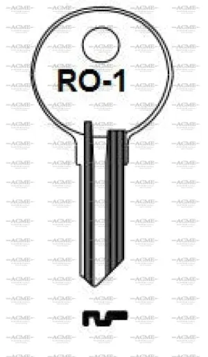 Ilco RO1 1069 Box of 50 Key Blanks for National Rockford | AcmeKey.ca USA & Canada