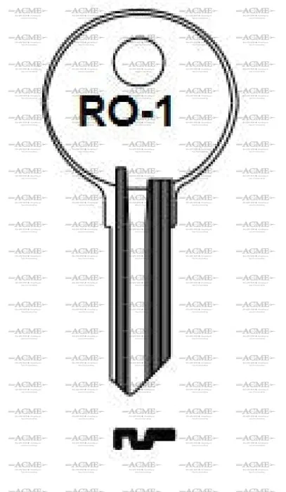 Ilco RO1 1069 Box of 50 Key Blanks for National Rockford | AcmeKey.ca USA & Canada