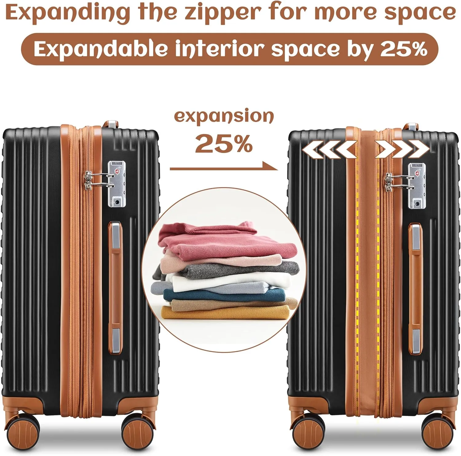 imiomo Carry on Luggage Sets,20 Inch Expandable Carry-on Suitcase with Spinner Wheels,Hard Shell Lightweight Rolling Travel Luggage with TSA Lock