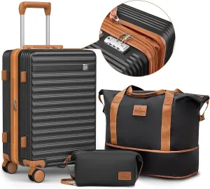imiomo Carry on Luggage Sets,20 Inch Expandable Carry-on Suitcase with Spinner Wheels,Hard Shell Lightweight Rolling Travel Luggage with TSA Lock