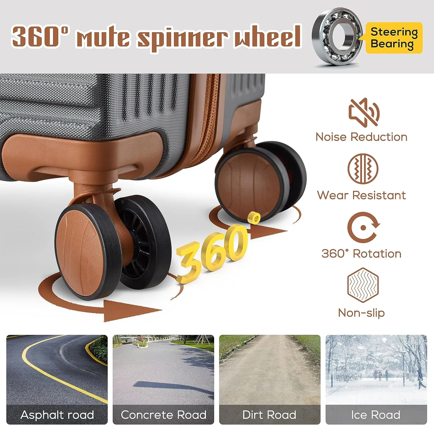 imiomo Carry on Luggage Sets,20 Inch Expandable Carry-on Suitcase with Spinner Wheels,Hard Shell Lightweight Rolling Travel Luggage with TSA Lock