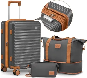 imiomo Carry on Luggage Sets,20 Inch Expandable Carry-on Suitcase with Spinner Wheels,Hard Shell Lightweight Rolling Travel Luggage with TSA Lock