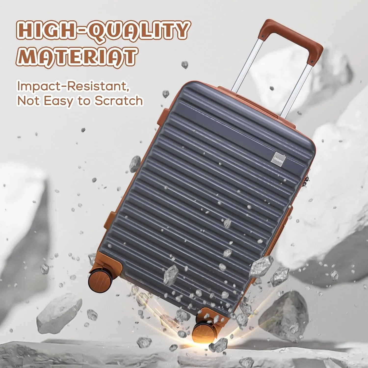 imiomo Carry on Luggage Sets,20 Inch Expandable Carry-on Suitcase with Spinner Wheels,Hard Shell Lightweight Rolling Travel Luggage with TSA Lock