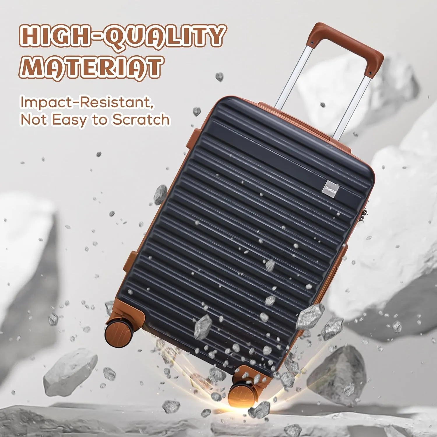 imiomo Carry on Luggage Sets,20 Inch Expandable Carry-on Suitcase with Spinner Wheels,Hard Shell Lightweight Rolling Travel Luggage with TSA Lock