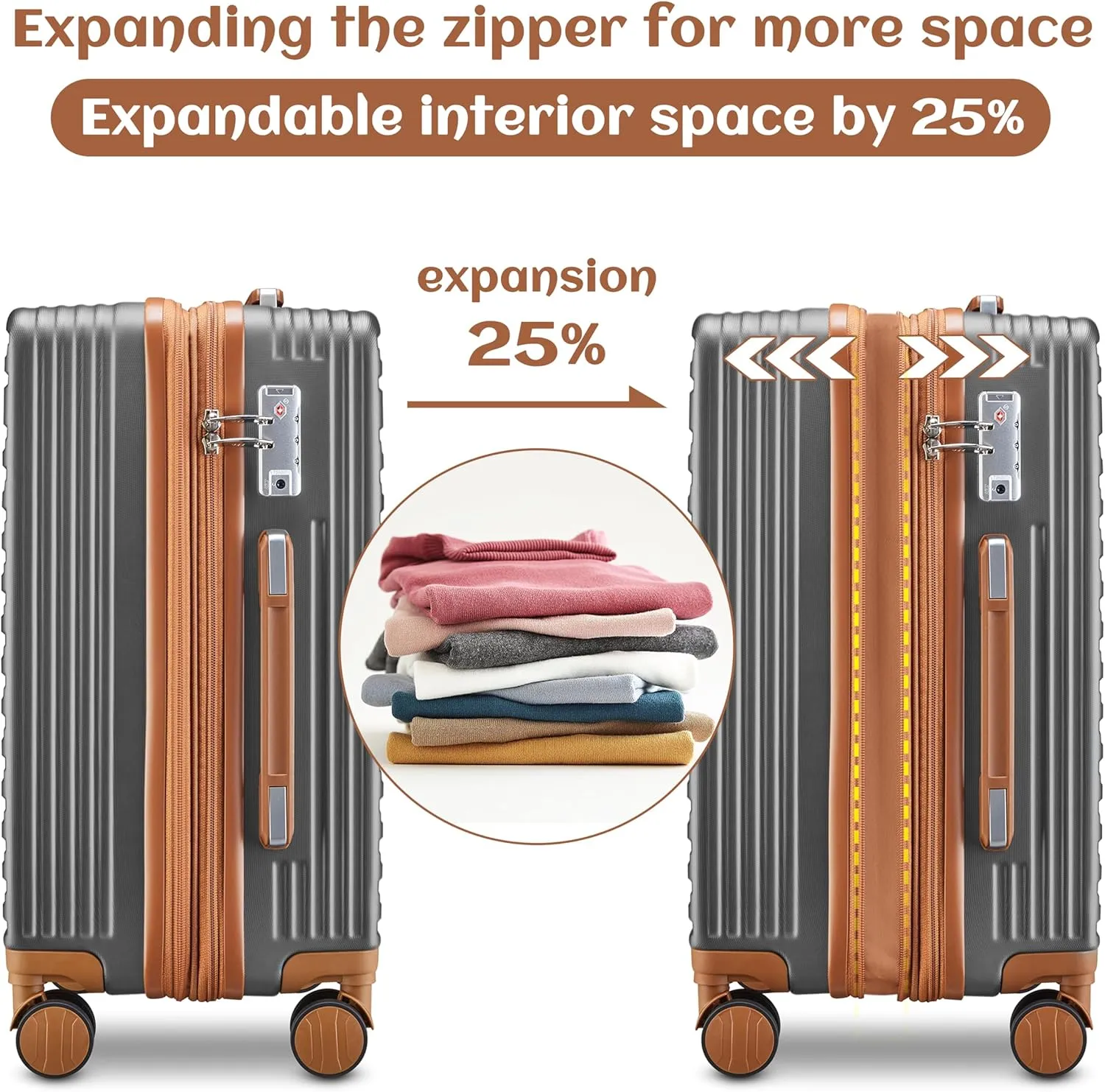 imiomo Carry on Luggage Sets,20 Inch Expandable Carry-on Suitcase with Spinner Wheels,Hard Shell Lightweight Rolling Travel Luggage with TSA Lock