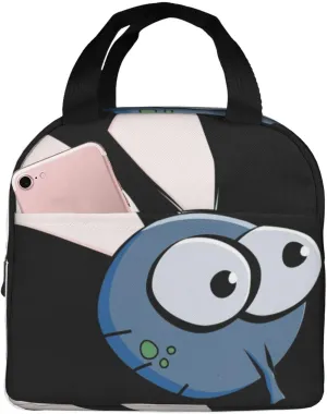 Insect Wings Eyes Cartoon Print Lunch Bag,Reusable Insulated Lunch Tote Bag For Work/Office/Picnic/Travel