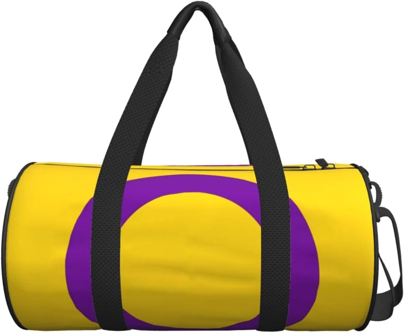 Intersex Pride Flag Round Travel Duffel Bag Large Capacity Gym Sports Bags for Hiking Vacation Trips